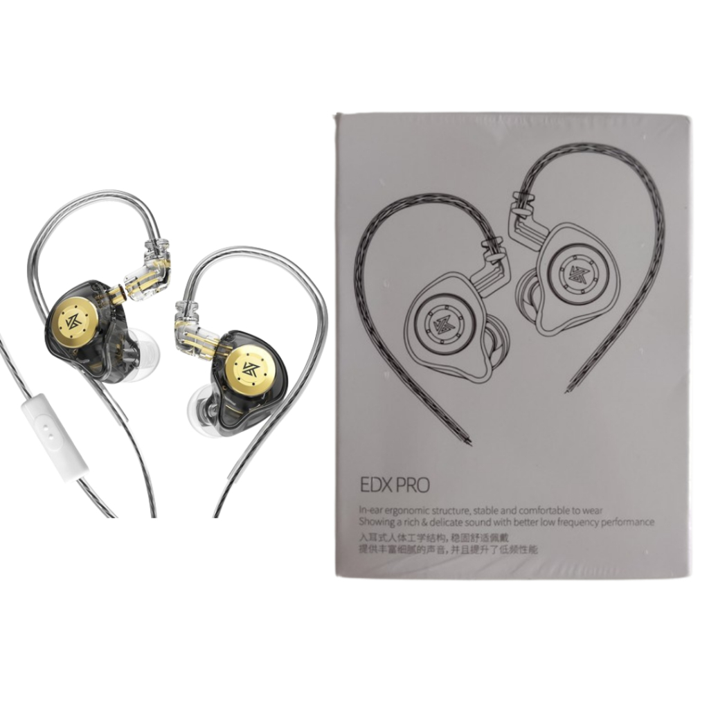 Fone De Ouvido KZ EDX PRO Original C/ Microfone c tip Profissional Retorno De Palco