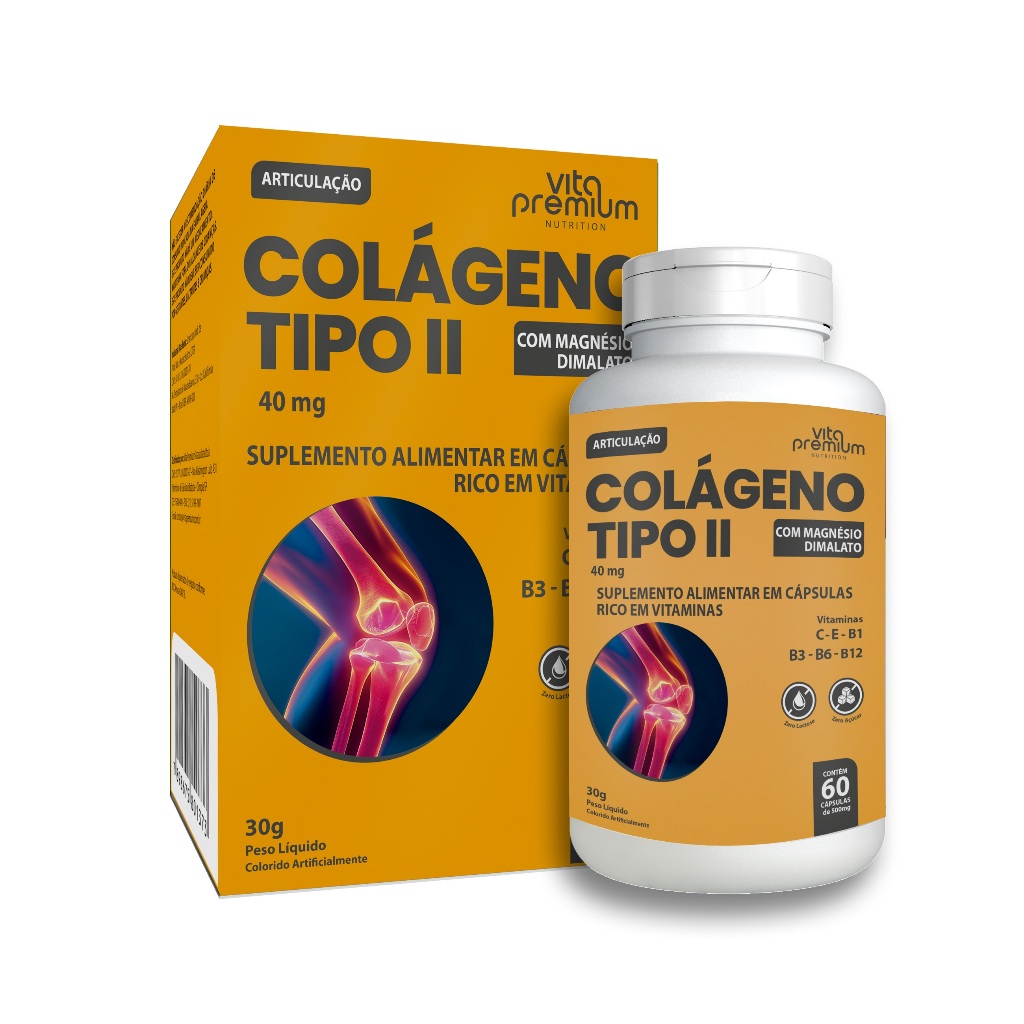 Colageno Tipo 2 Colágeno Hidrolisado Cápsula Vitamina A Magnésio ...