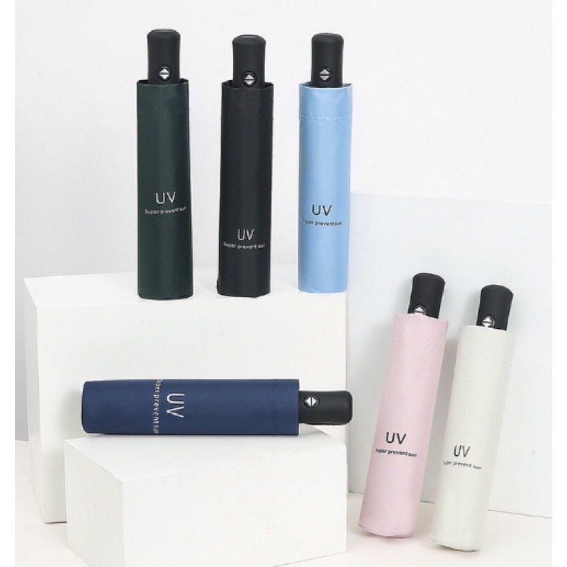 kit 2 Guarda Chuva Automatico para Abrir e Fechar Com proteção UV lisa