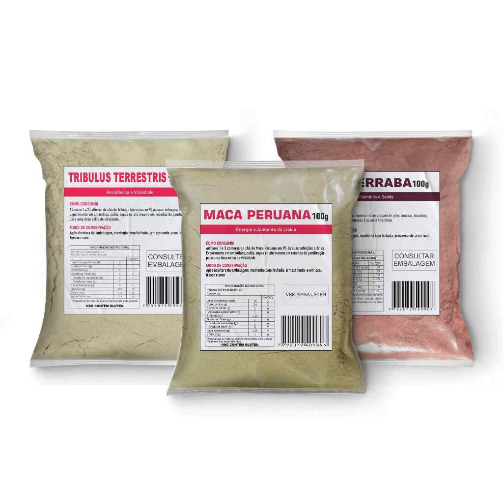 Tribullus Terrestris, Maca Peruana e Beterraba 100g (Super Ânimo)
