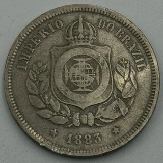 moeda 100 réis IMPÉRIO 1883 cupro níquel (cód113)