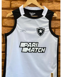 Camiseta Regata do Botafogo Branca - Tamanho M ao GG.
