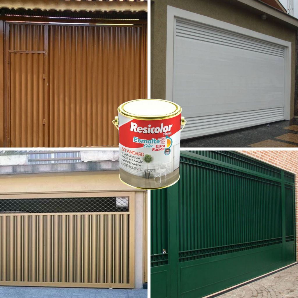 Tinta Esmalte 900ml Secagem Rápida para Portão, Metalon, Metal, Madeira, Parede
