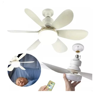 Ventilador De Teto Wind Light Silent Ponente Controle Remoto Lâmpada Led Silenciosa