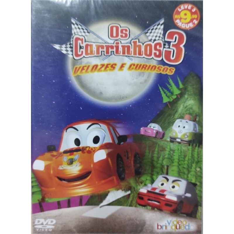 Dvd Os Carrinhos 3 Velozes e Curiosos Video Brinquedo Lacrado