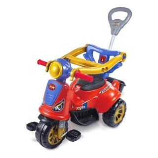 Triciclo Infantil Totoka Buzina Pedal Haste Maral Andadorl Carrinho De Passeio Motoquinha