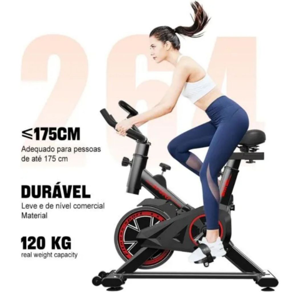 Bicicleta Bike Ergometrica Spinning Academia Fitness Profissional 120kg ...
