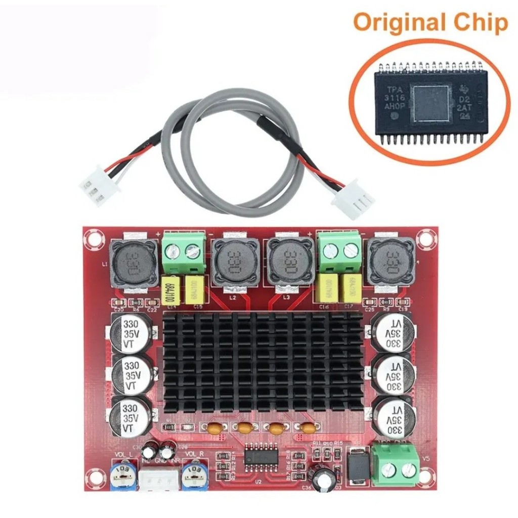 Placa Amplificador de Áudio de Energia Digital de Canal Duplo 120W x2