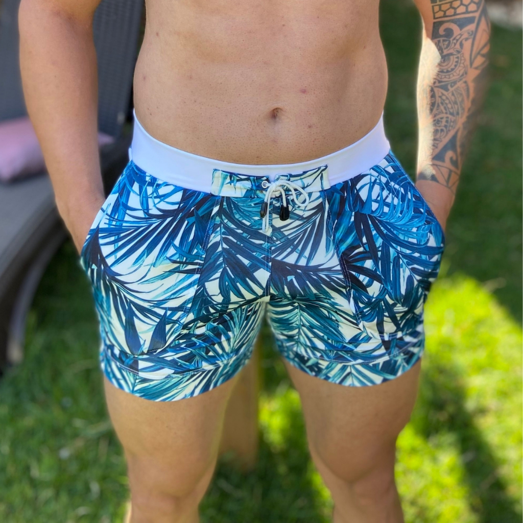 Sunga Boxer Shorts Praia Masculino Aduto Bolso Lateral Confortável Moda