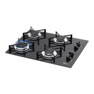 Cooktop Fischer 1519-5713 4 Bocas á Gas Acendimento Super Automático Preto Bivolt