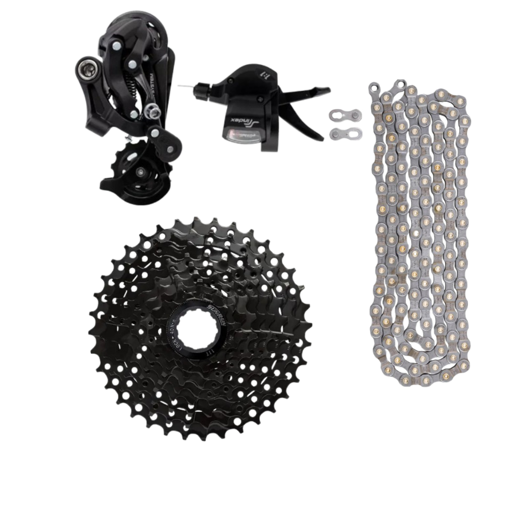 Kit Cambio K7 9 Velocidades Alavanca Rapid Fire Corrente Mtb