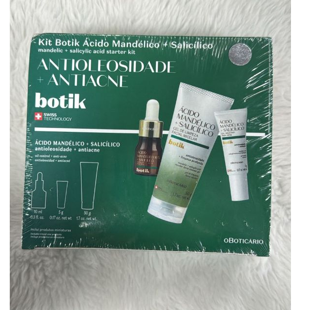 KIT BOTIK ACIDO MANDELICO + SALICILICO ANTIOLEOSIDADE + ANTIACNE ...