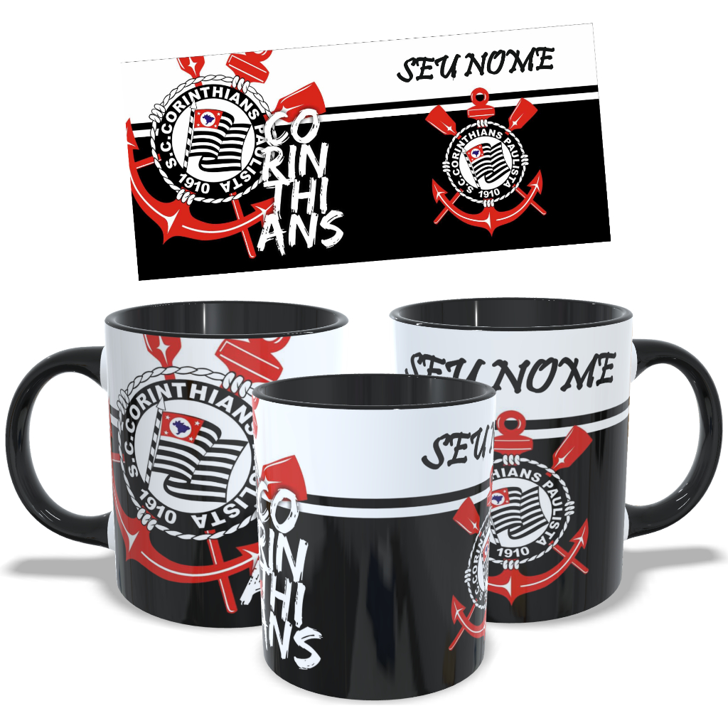 Caneca Personalizada do Corinthians COM SEU NOME Vários Modelos ...
