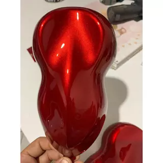 Tinta automotiva poliester candy vermelho perolizado 450/900ml