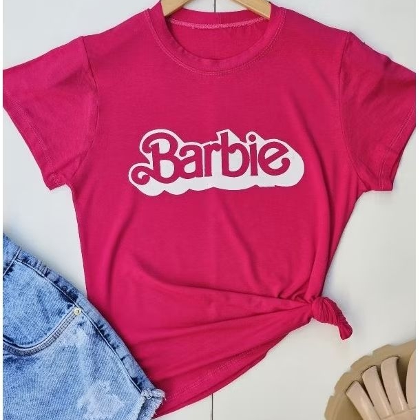 BLUSA FEMININA T-SHIRT VISCOLYCRA PLUS SIZE BARBIE