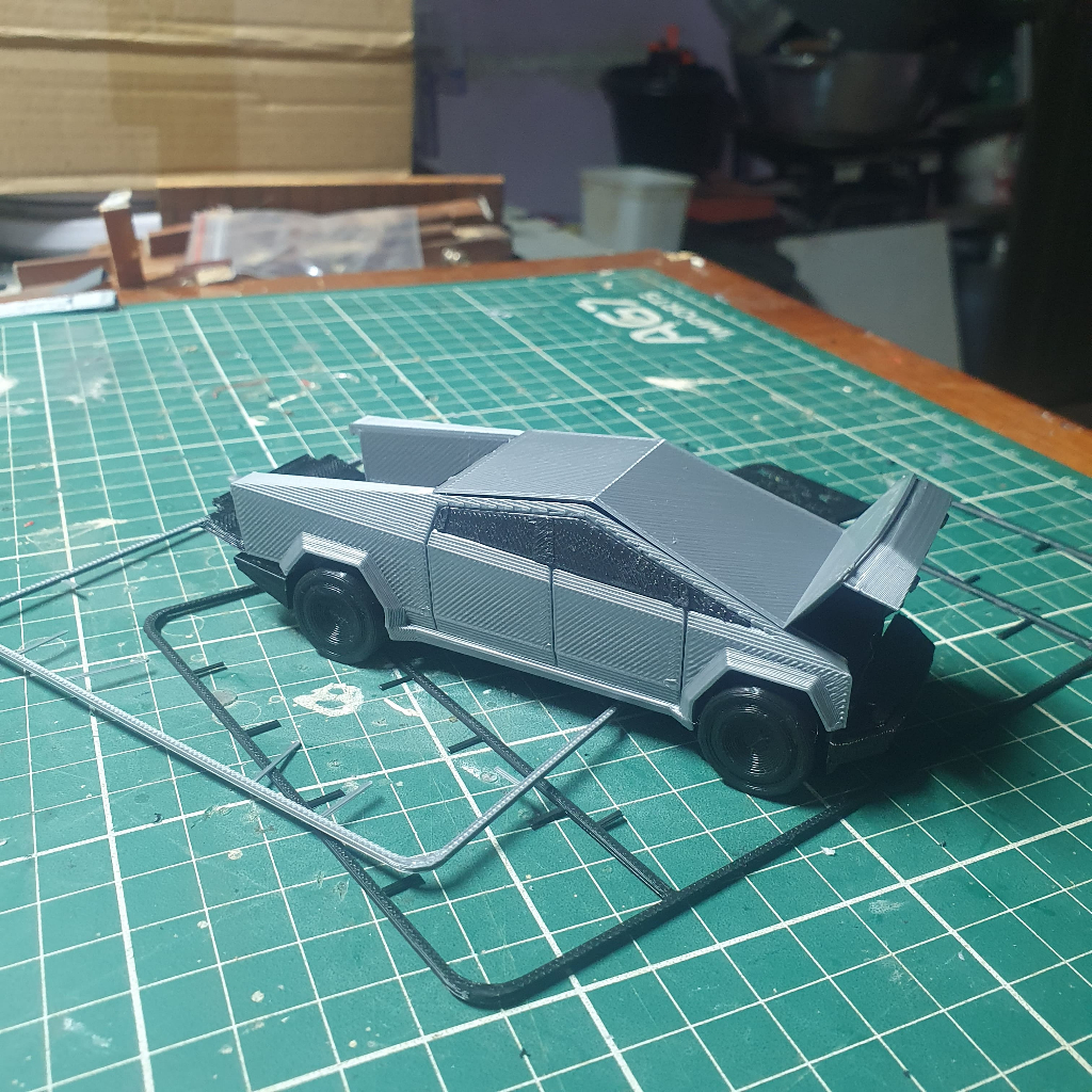 Tesla Cybertruck Pickup carro em miniatura decorativa