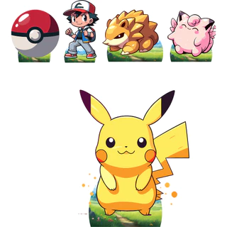 KIT DISPLAYS POKEMON 3D NOVO - FESTA E DECORAÇÃO