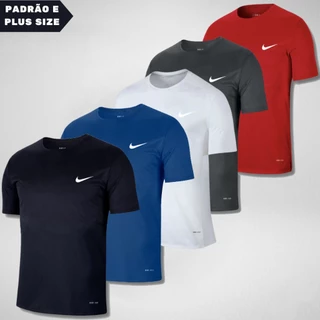 KIT 5 Camisetas Dry fit Padrão e Plus Size Academia Tecido Furadinho Leve - ENVIO RÁPIDO