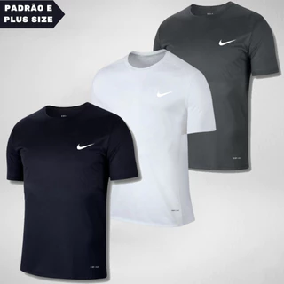 KIT 3 Camisetas Dry fit Padrão e Plus Size Academia Tecido Furadinho Leve - ENVIO RÁPIDO