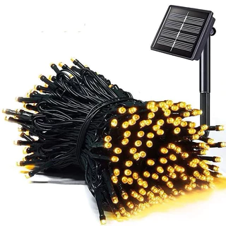 Cordao De 80 Leds Solar 10M USO EXTERNO Promoção Natal Externo Fixo E 8 Funções Prova D'água Cordão Luzes