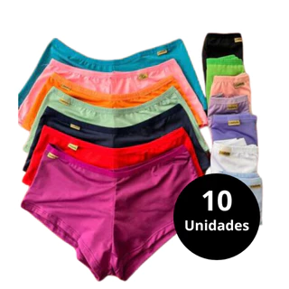 Kit c/10 unidades Shortinho Levanta Bumbum Calcinha fio dental lingerie sexy Lovito