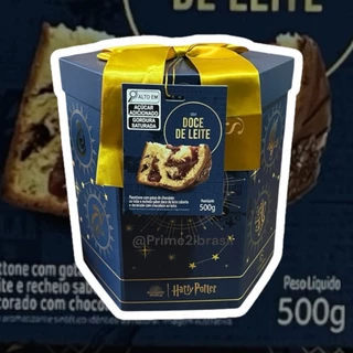 Panetone Edição limitada Harry Potter Com Caixa Decoração Sabor Doce de Leite 500g Cacau Show