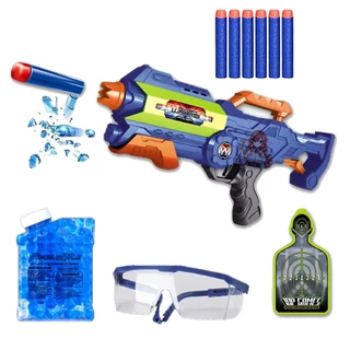 Brinquedo Arminha Dardos e C/800 Bolinhas de Gel Tipo Nerf Grande 2em1
