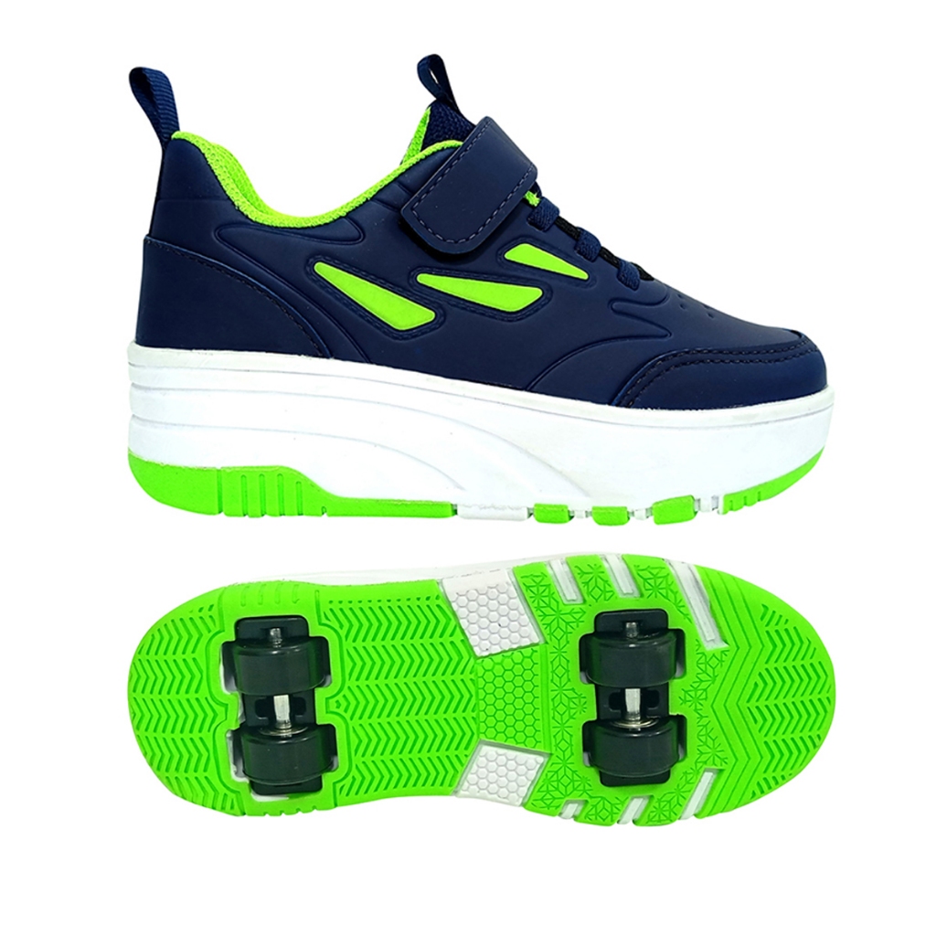 TENIS INFANTIL BOX200 SKATE RODINHA CALCE FACIL PRONTA ENTREGA | Shopee ...