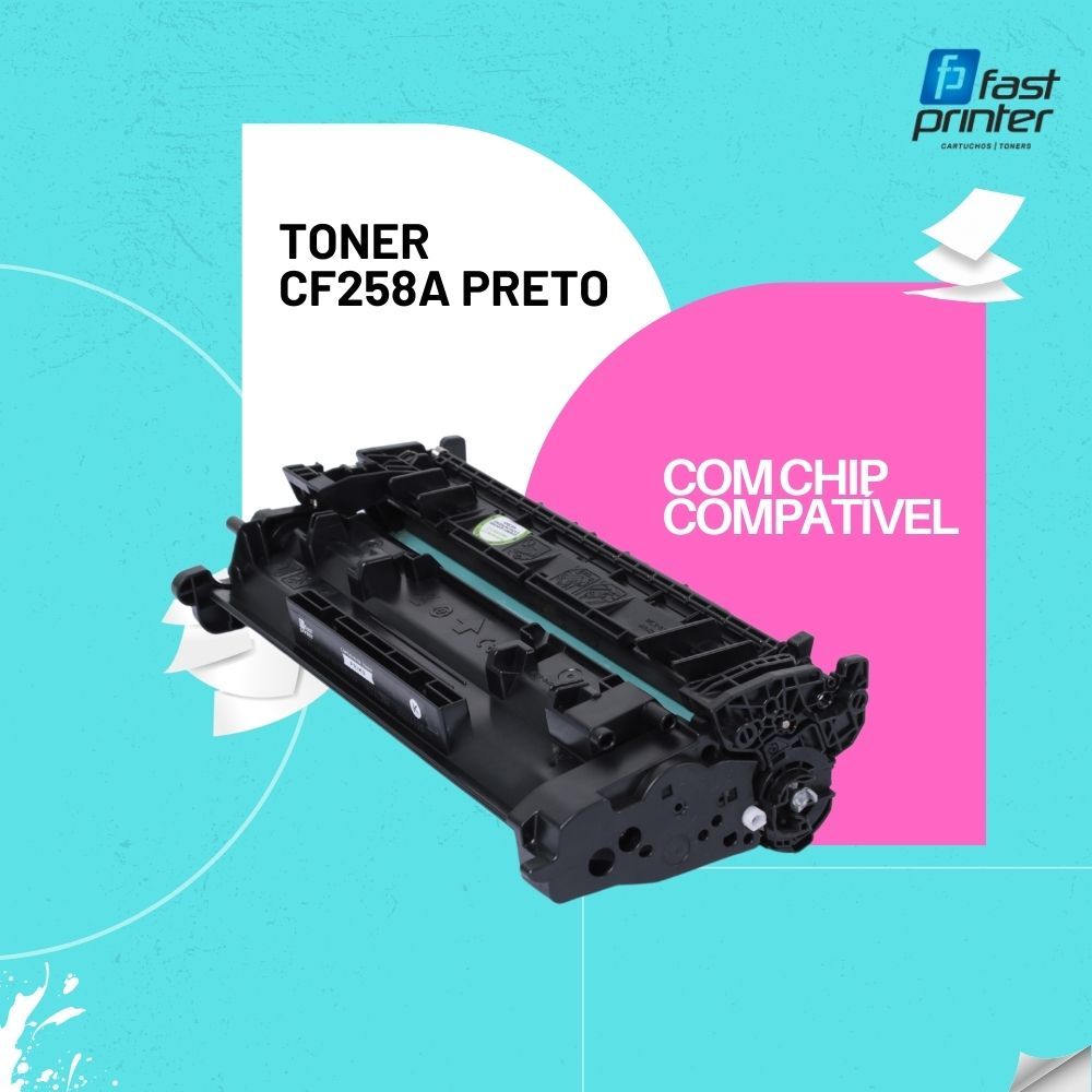 Toner Compatível Cf258a 58a Com Chip Preto 3k