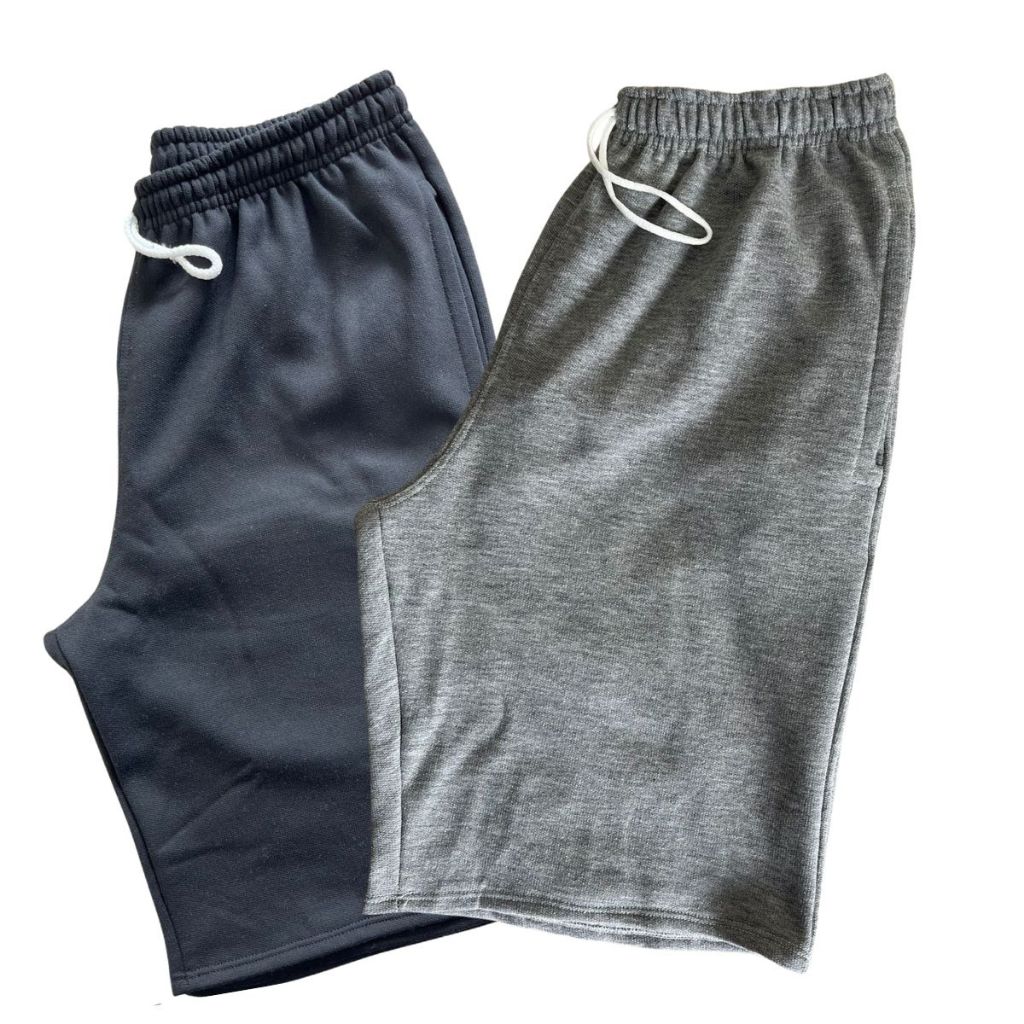 Kit 2 Bermuda Moletom Masculina Forrada Fitness Casual Treino