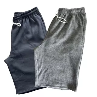 Kit 2 Bermuda Moletom Masculina Forrada Fitness Casual Treino