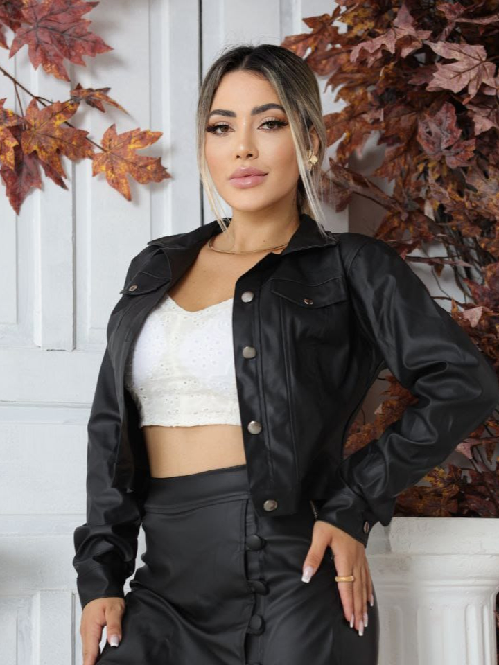 Couro Feminina Jaqueta Couro Blue Steel Jaqueta Termica Jaqueta