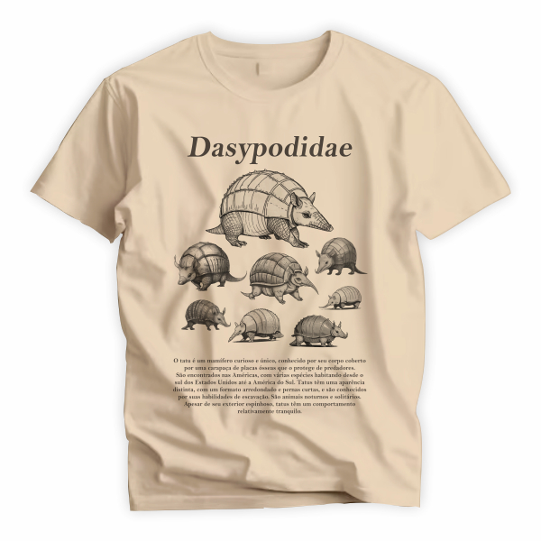 Camiseta VINTAGE Unissex Tatu Dasypodidae B1583