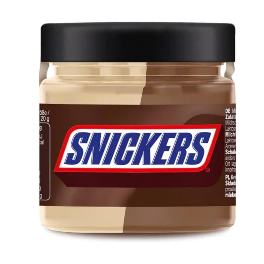 Pote Creme De Chocolate Snickers Duo Branco E Ao Leite 200g