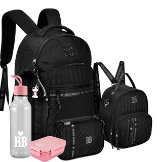 Coleção Completa Rebecca Bonbon Soft Mochila Estojo Lancheira Squeeze E MarmitInha RB