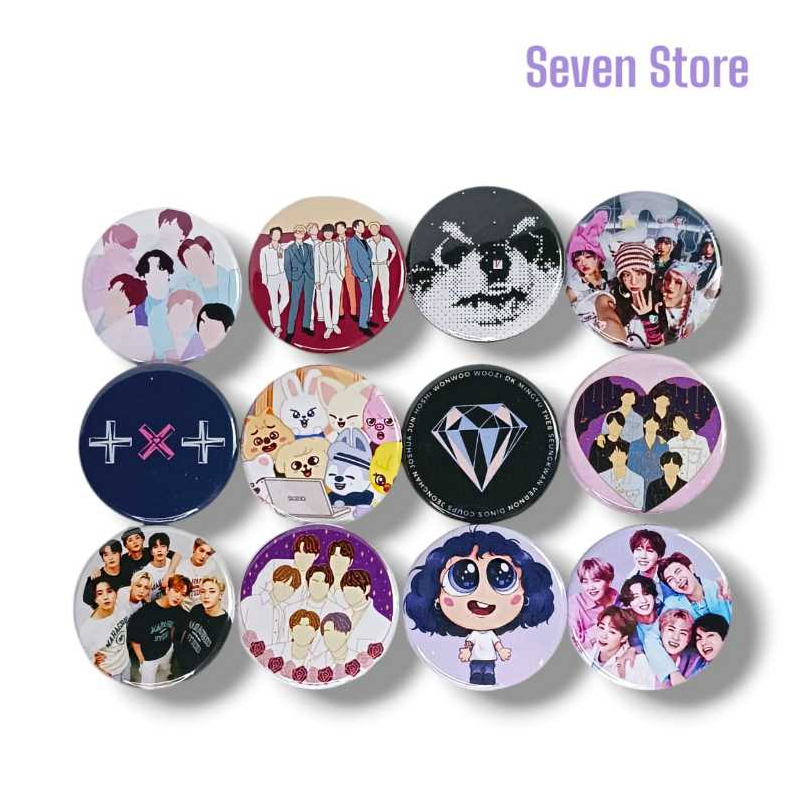 SEVENTEEN BTS EXO グッズ Bottons kpop Broches 4,5 BTS - Seventeen - New Jeans - TXT - Stray