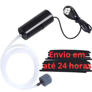 Bomba De Aquário USB Portátil Oxigênio Tanque Peixes 12v Silencioso