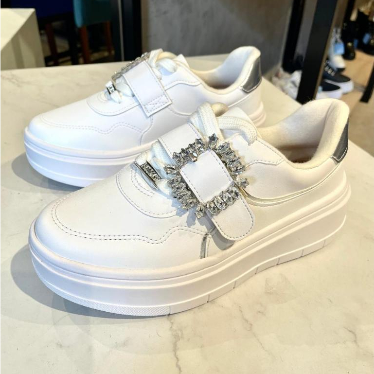 Tenis Feminino Casual Fivela Brilho Vizzano Lançamento Original