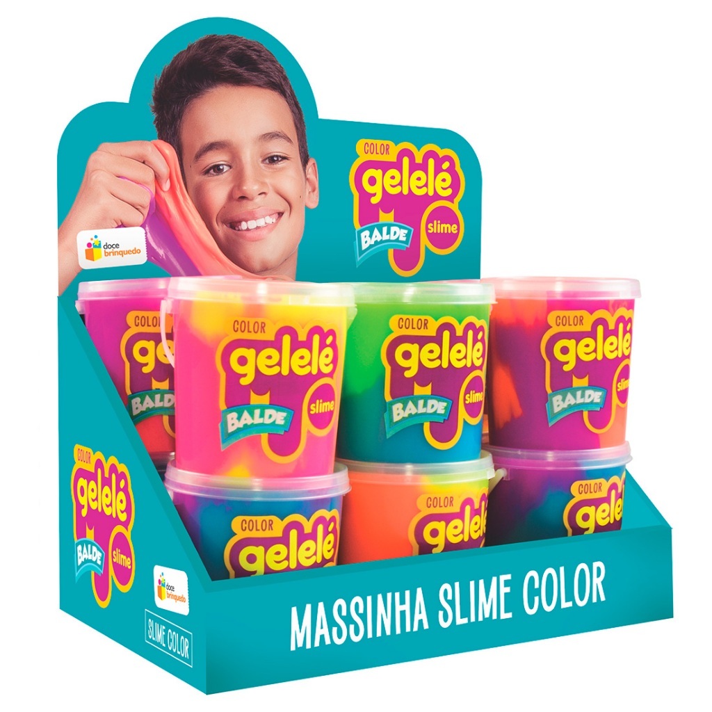 Gelelé Slime Colorida Grande Balde 457g Modelo Color Original - Marca ...