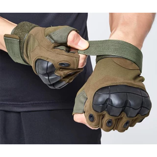 Luva Tática Militar Esportes Airsoft Meio Dedo - Microfibra