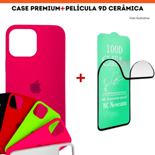 Combo Case Premium Aveludada Pel Cula D Cer Mica Compat Vel Para Iphone Capinha Silicone