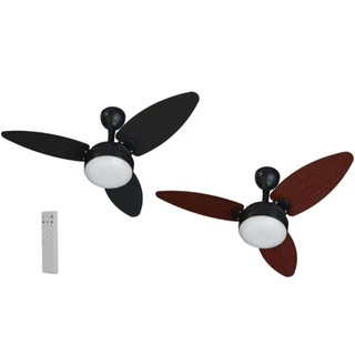 Ventilador de Teto Elluz Inverter Ventisol Bivolt com Controle Preto/Tabaco