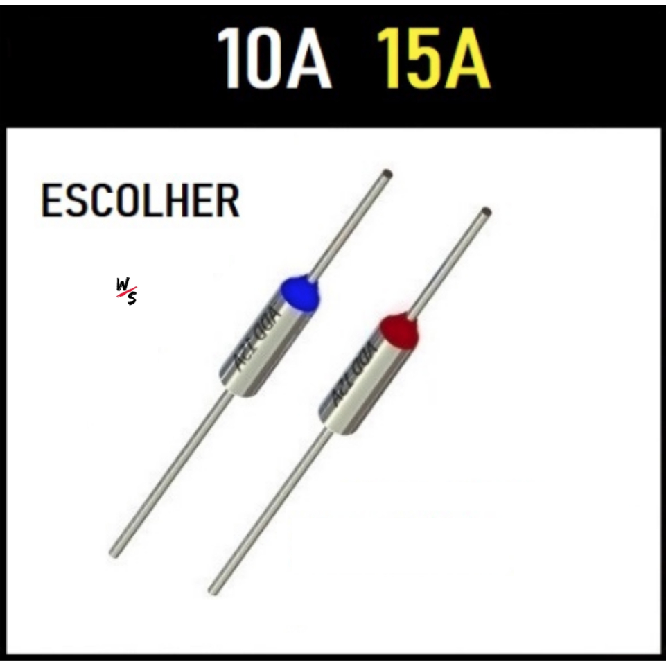 Fusível Térmico 10A 15A Escolher a Temperatura 121 157 192 240 Graus 250V Uso Geral Eletrodomésticos Panela Arroz Elétrica Ferro Passar Airfryer