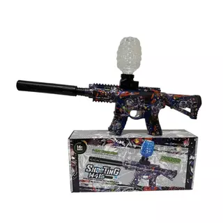 Brinquedo arma bolinha gel fuzil metralhadora lança bolinha pistola eletrica recarregavel usb orbez silenciador