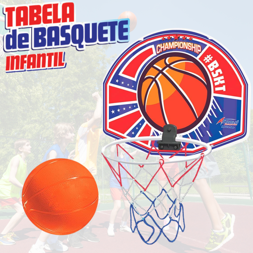 Tabela de Basquete + Bola Cesta Bola Para Parede Brinquedo Infantil ...