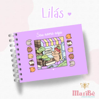 Livro Bobbie Goods para colorir, 50 folhas grossas e capa dura - PERSONALIZE COM SEU NOME