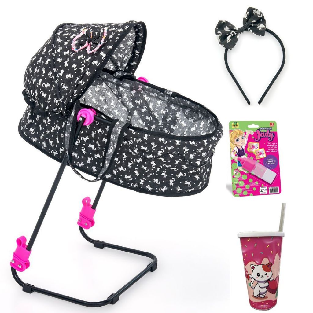 Bebê Conforto Moises Para Bebes Reborn Berço Moisés 50cm Para