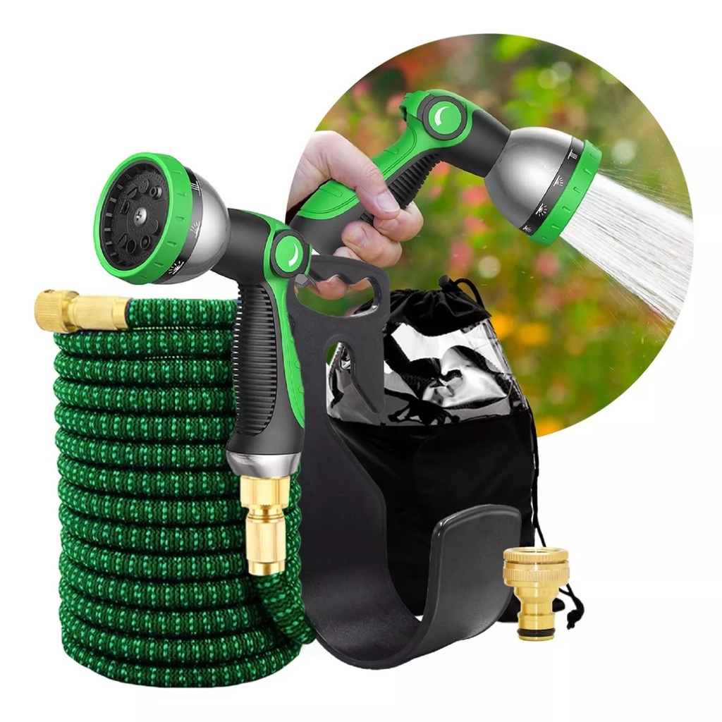 Mangueira De Jardim Retrátil Flexível Expansível 30 Metros | Shopee Brasil