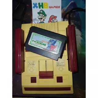 Fc Family Computer (Nintendinho) Famicom Original - Completo Com 2 Controles + Jogo Knight Gundam Story Original - Raridade - Ref042