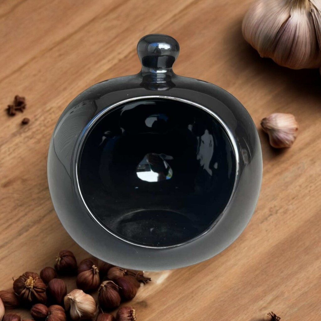 Porta Cebola , Alho de Ceramica Liso Grande